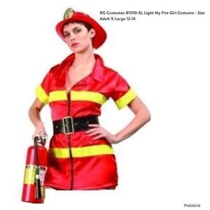 RG Costumes XL 12-14 light my fire girl Halloween costume NWOT